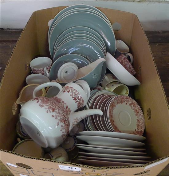German porcelain coffee service, Royal Doulton Spindrift part dinner service & sundry china(-)